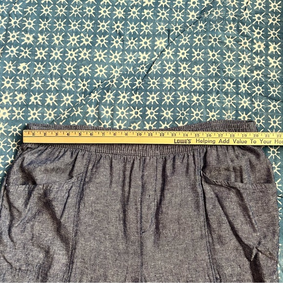 Cropped Linen-Blend Pants - Picture 7 of 8